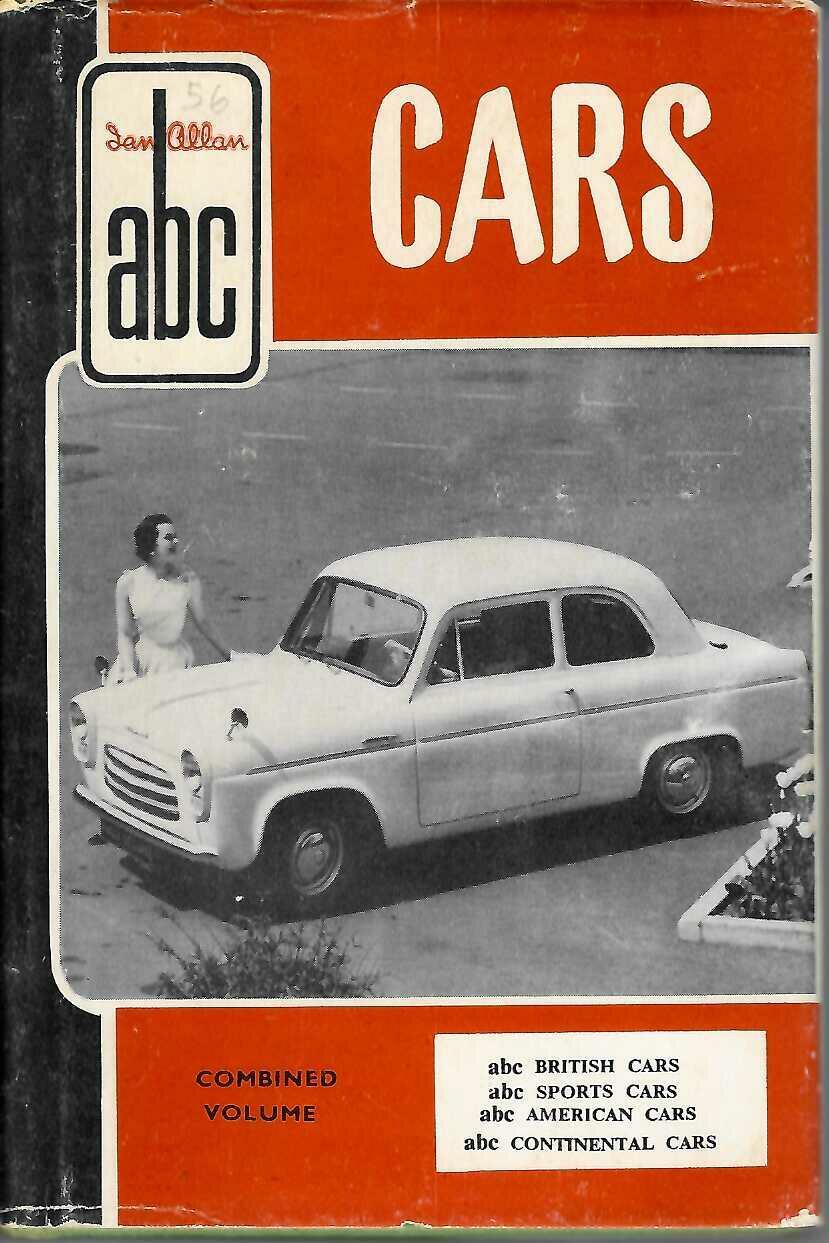 Cars book cover with white classic car photo and orange title