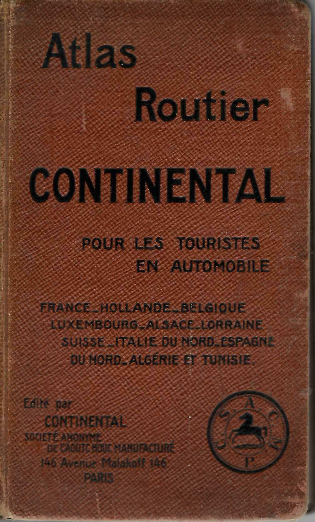 Atlas Routier Continental pour les Touristes en Automobile