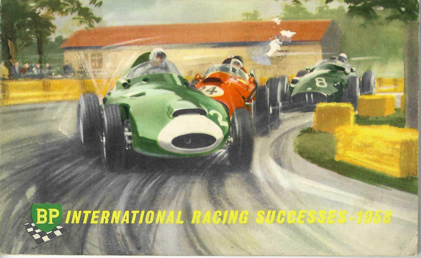 Motorsport yearbook cover with green race car artwork and title lettering