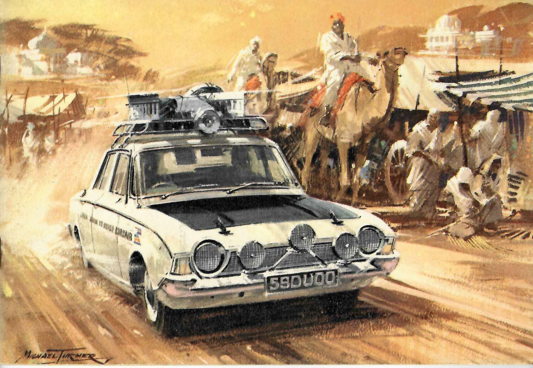 Castrol Motorsport yearbook cover art with classic station wagon racing on track