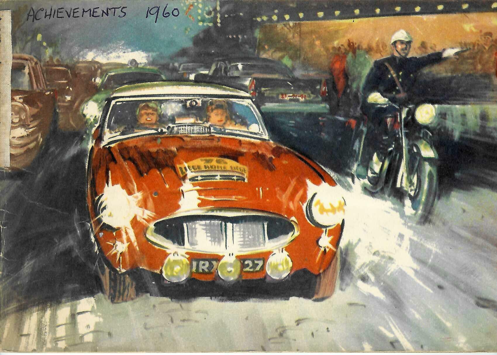 Castrol Motorsport yearbook cover with 1960 race car and motorcycle illustration