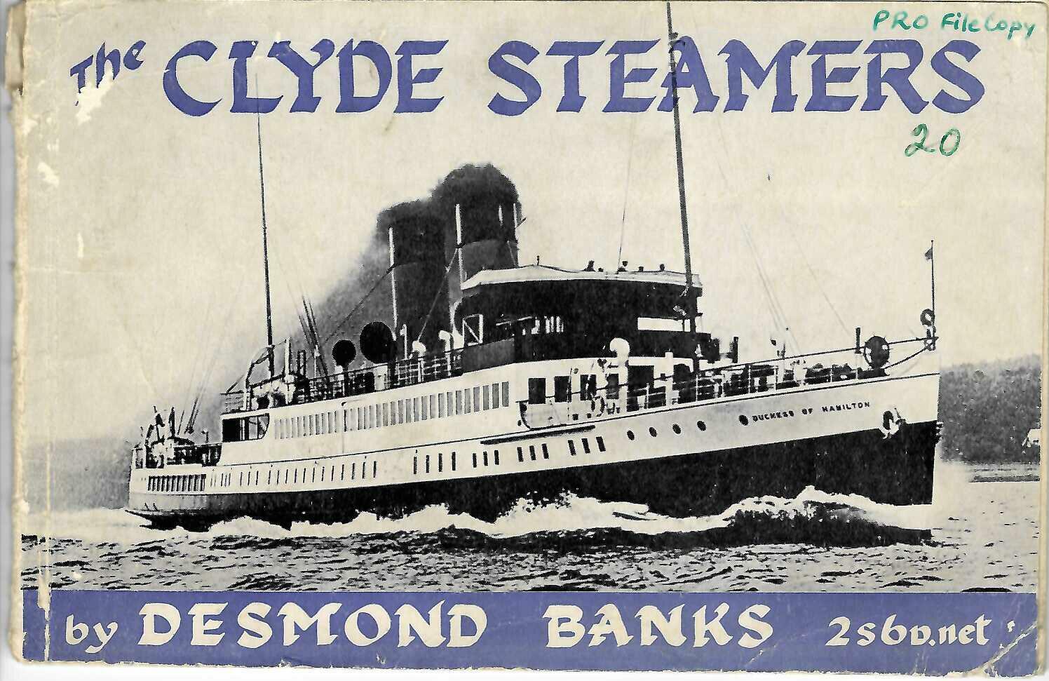 The Clyde Steamers — Desmond Banks | Rare 1947 Scottish Maritime History
