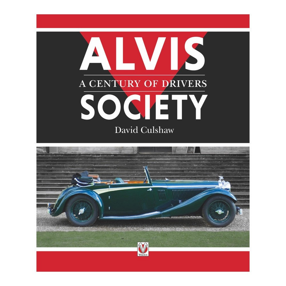 Alvis A Century of Drivers Society book cover with classic blue car photo.