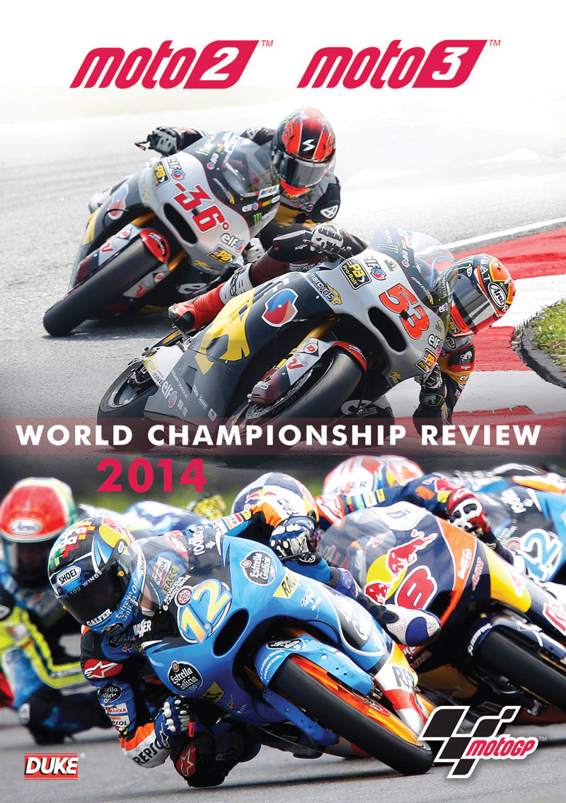 Moto2 and Moto3 World Championship Review 2014 DVD cover with Moto2/Moto3 racers