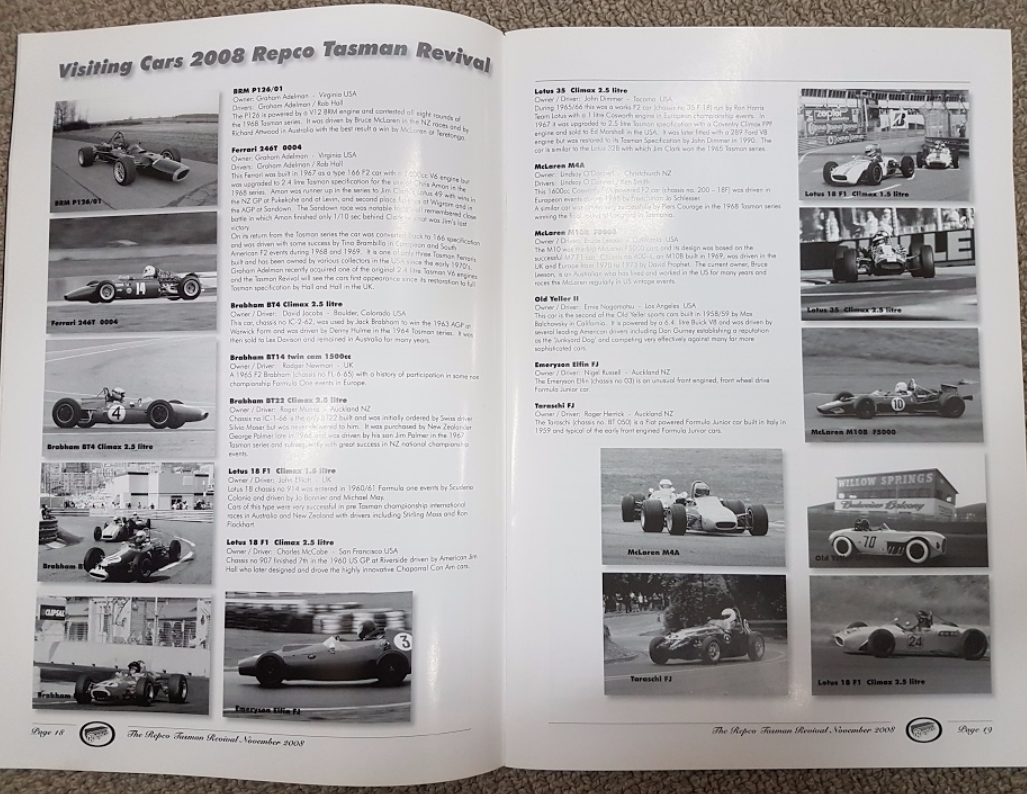 Tasman Revival Eastern Creek international Raceway November 28 - 29 -30 2008 Programme