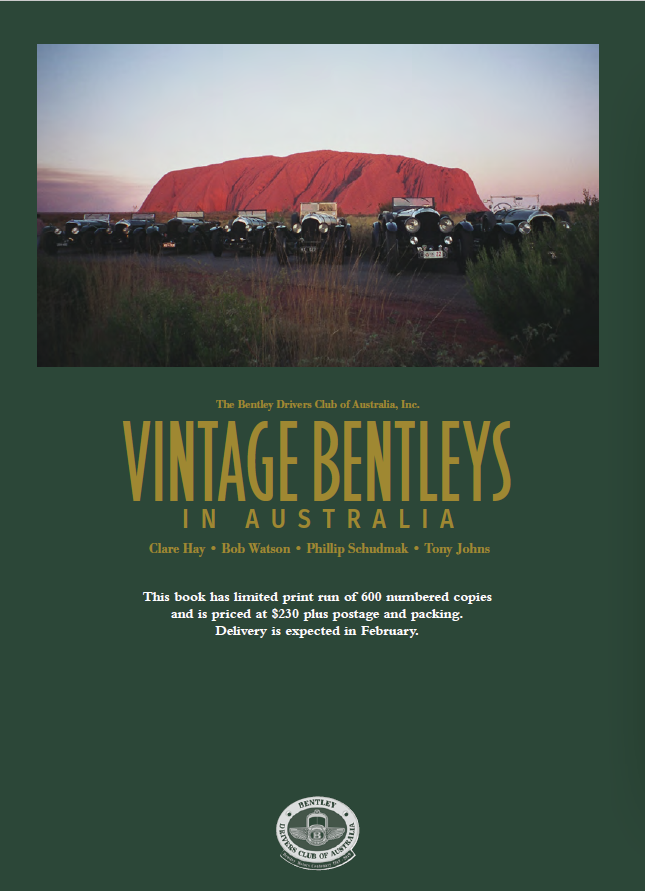 Vintage car photo book cover, red car lineup and gold title