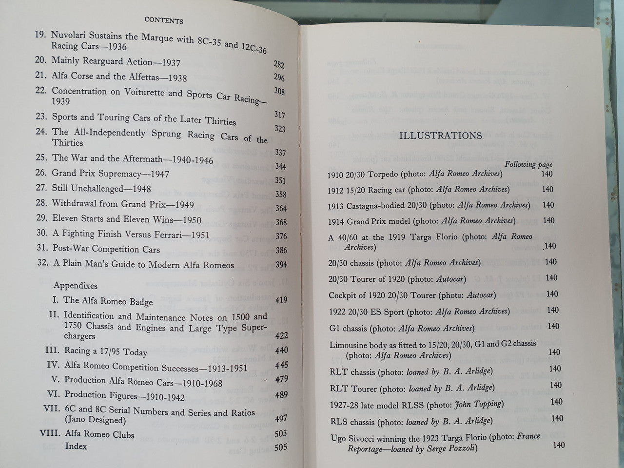 Alfa Romeo - A History by Peter Hull & Roy Slater (Revised Edition 1969)