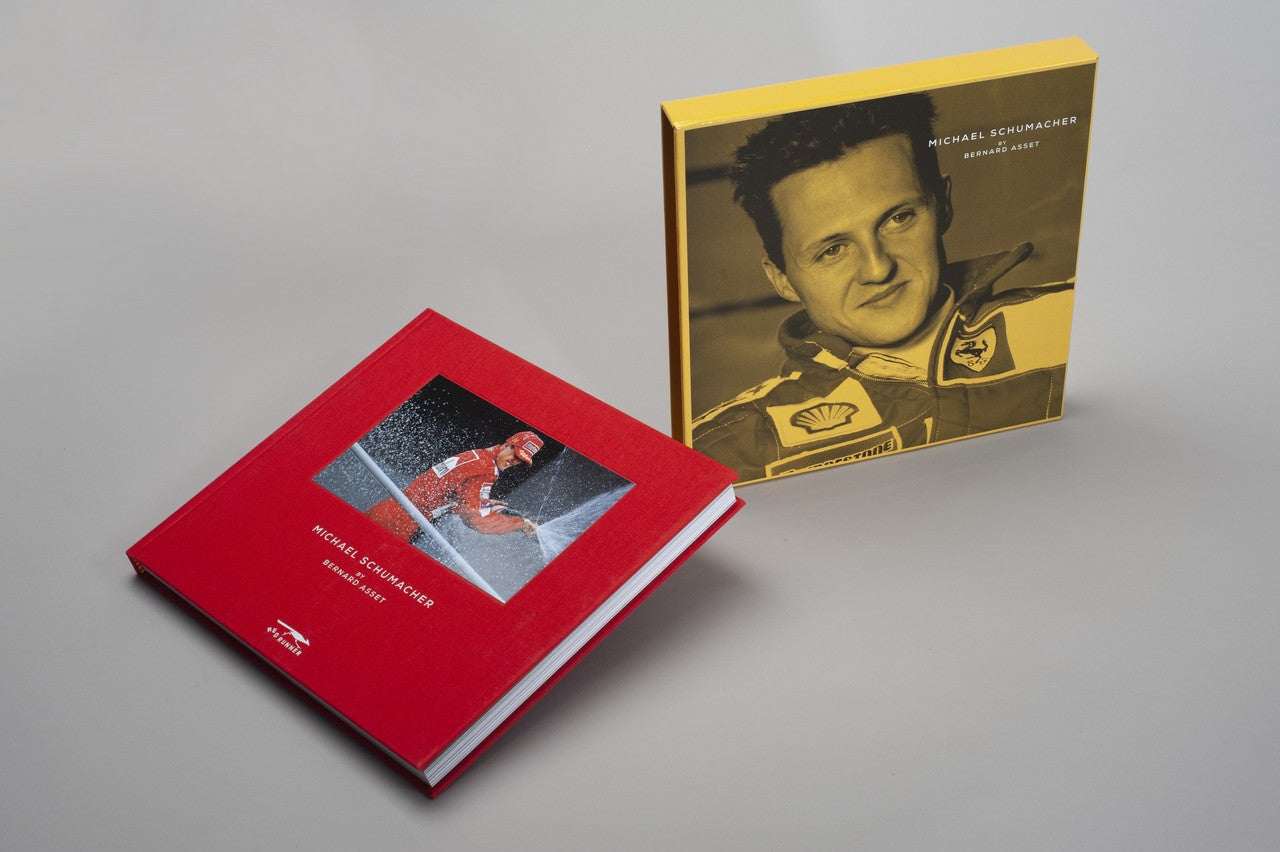Hardcover photo book with gold box and portrait cover