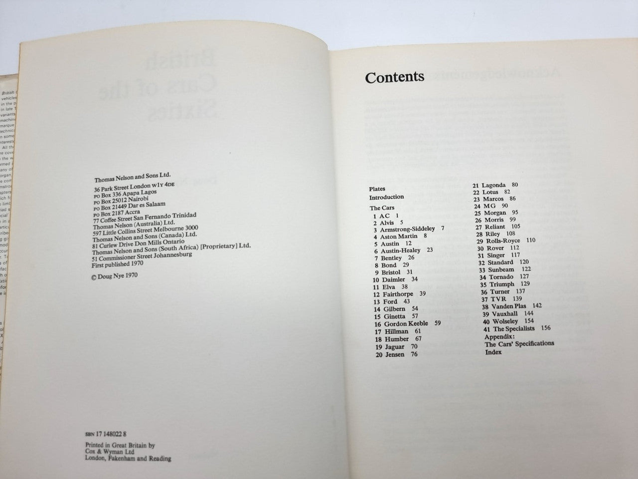 British Cars Of The Sixties (Doug Nye, 1970)