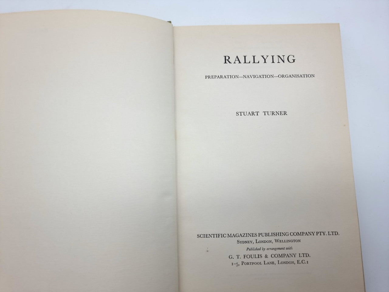 Rallying Preparation Navigation Organisation (Stuart Turner, 1960 1st Edition)