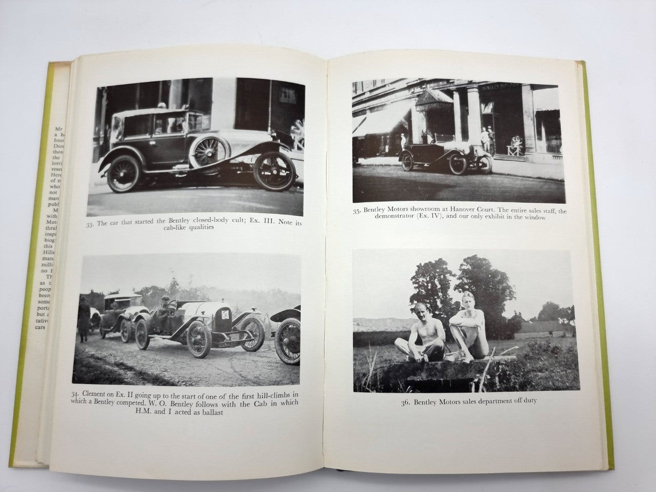 Book: car history photo pages, A F C Hillstead