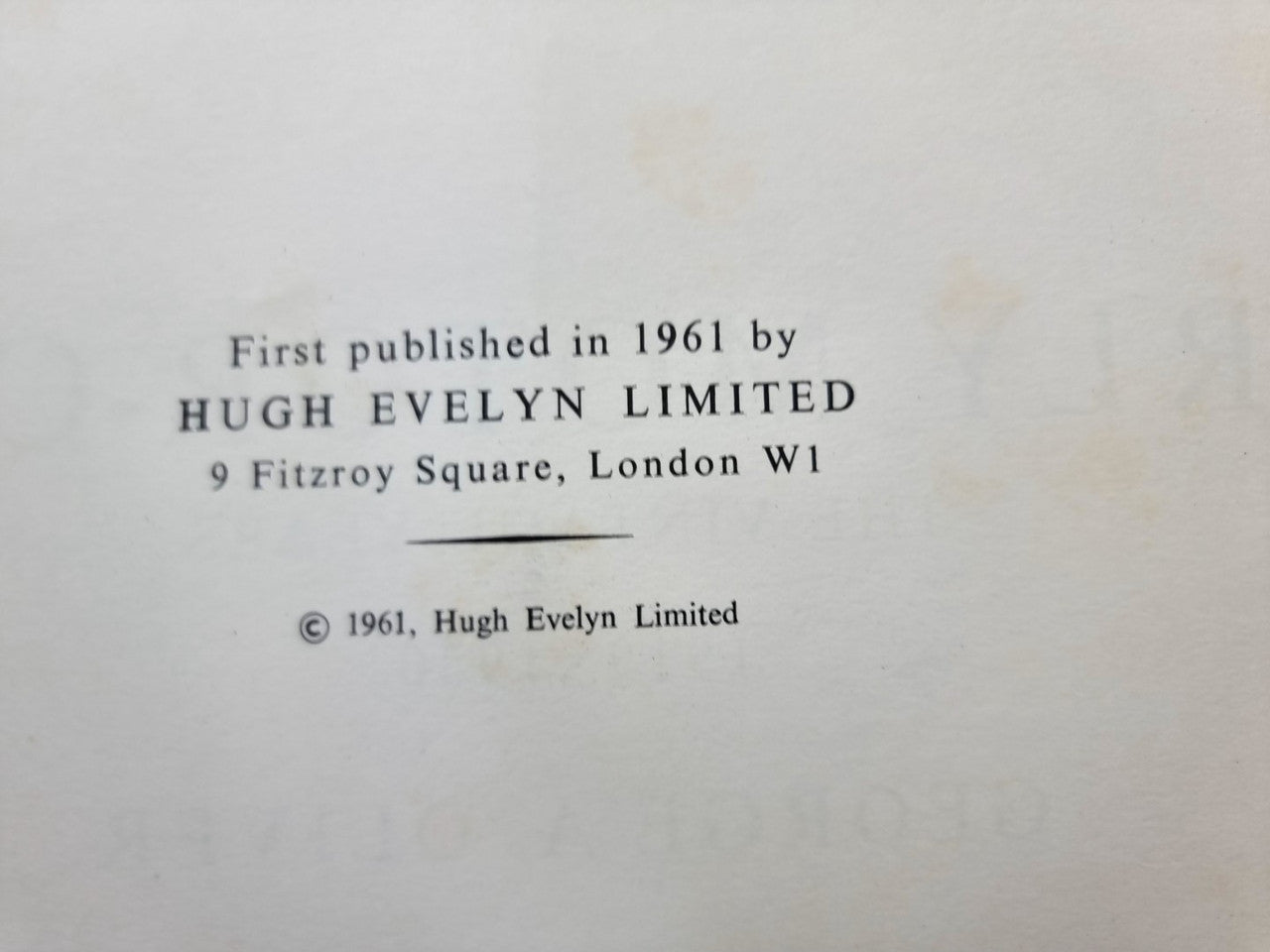 Early motor-cars publication page with copyright © 1961 and publisher info