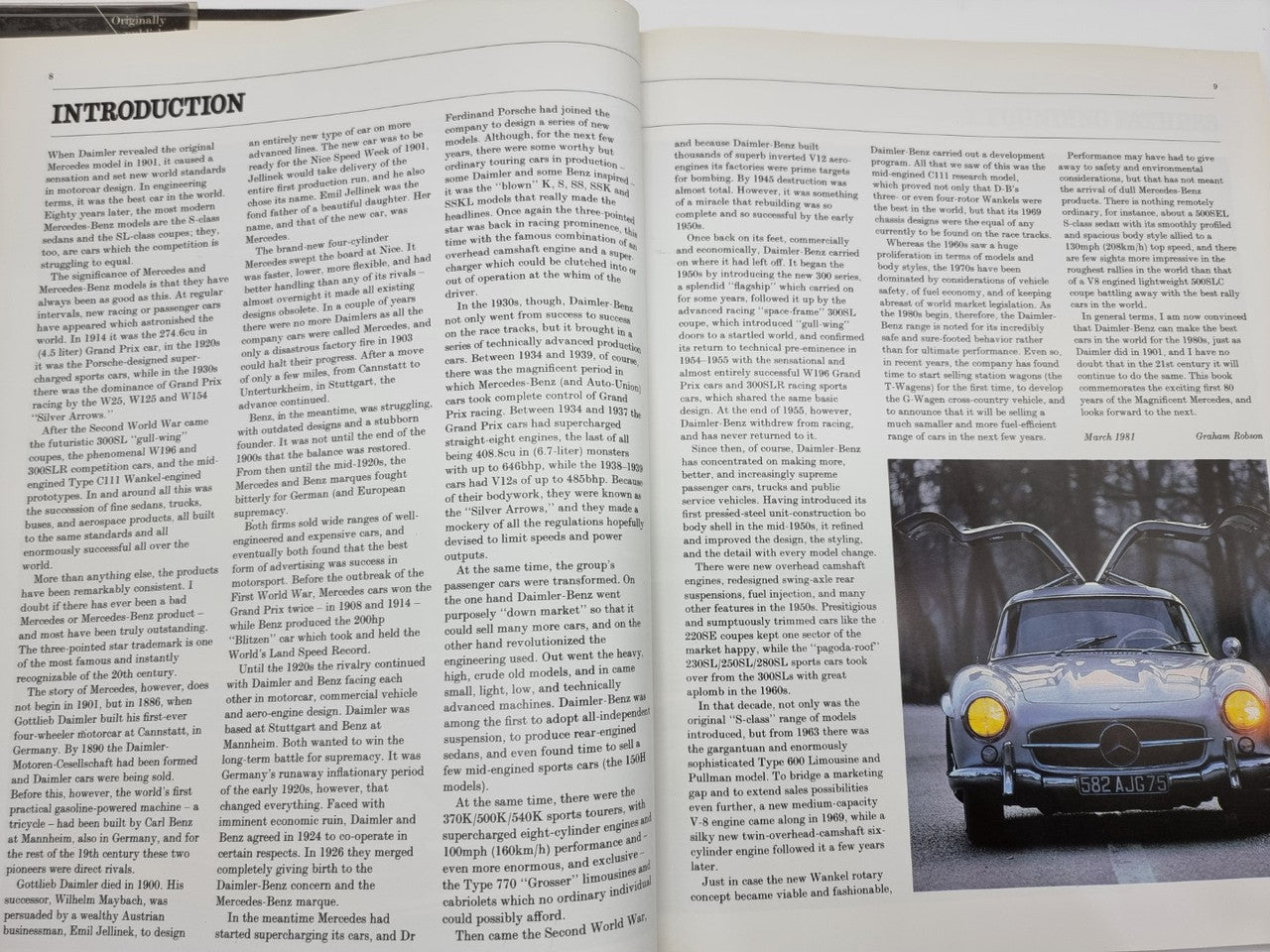 Magnificent Mercedes The Complete History Of The Marque (Graham Robson, 1983)