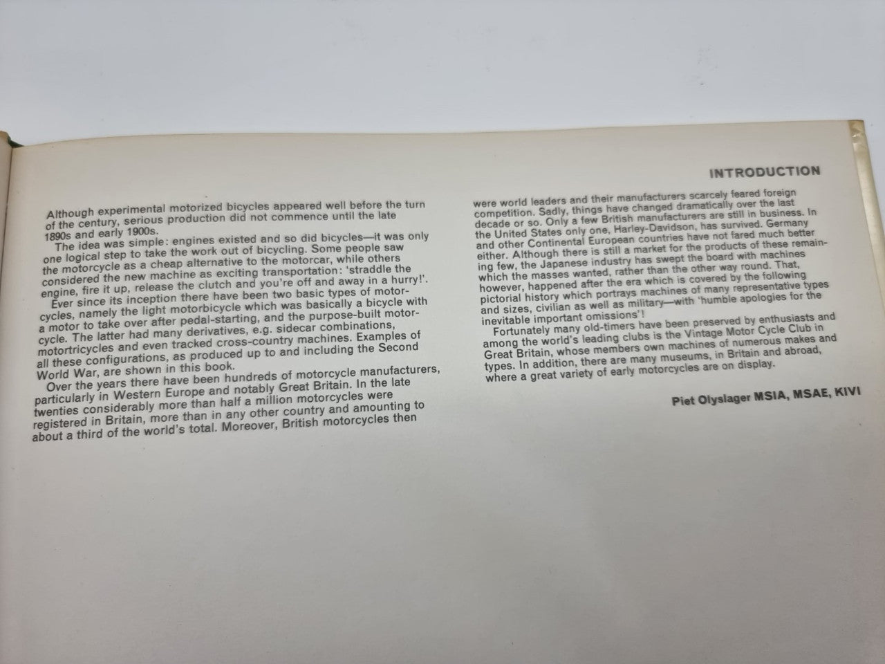 Motorcycles to 1945 Olyslager Auto Library (Bart H. Vanderveen, 1975)