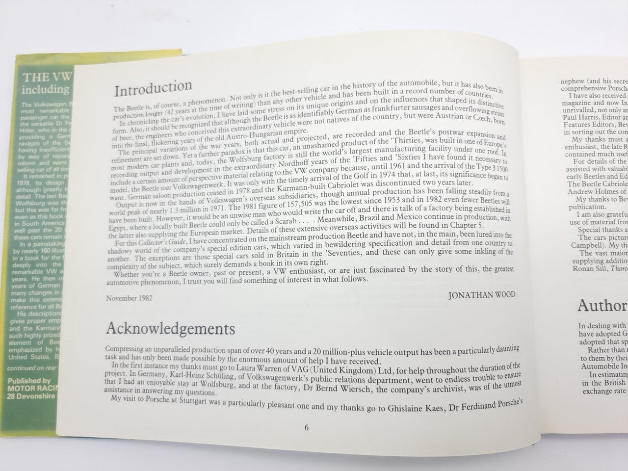 Open collector's guide book showing introduction and acknowledgements pages.