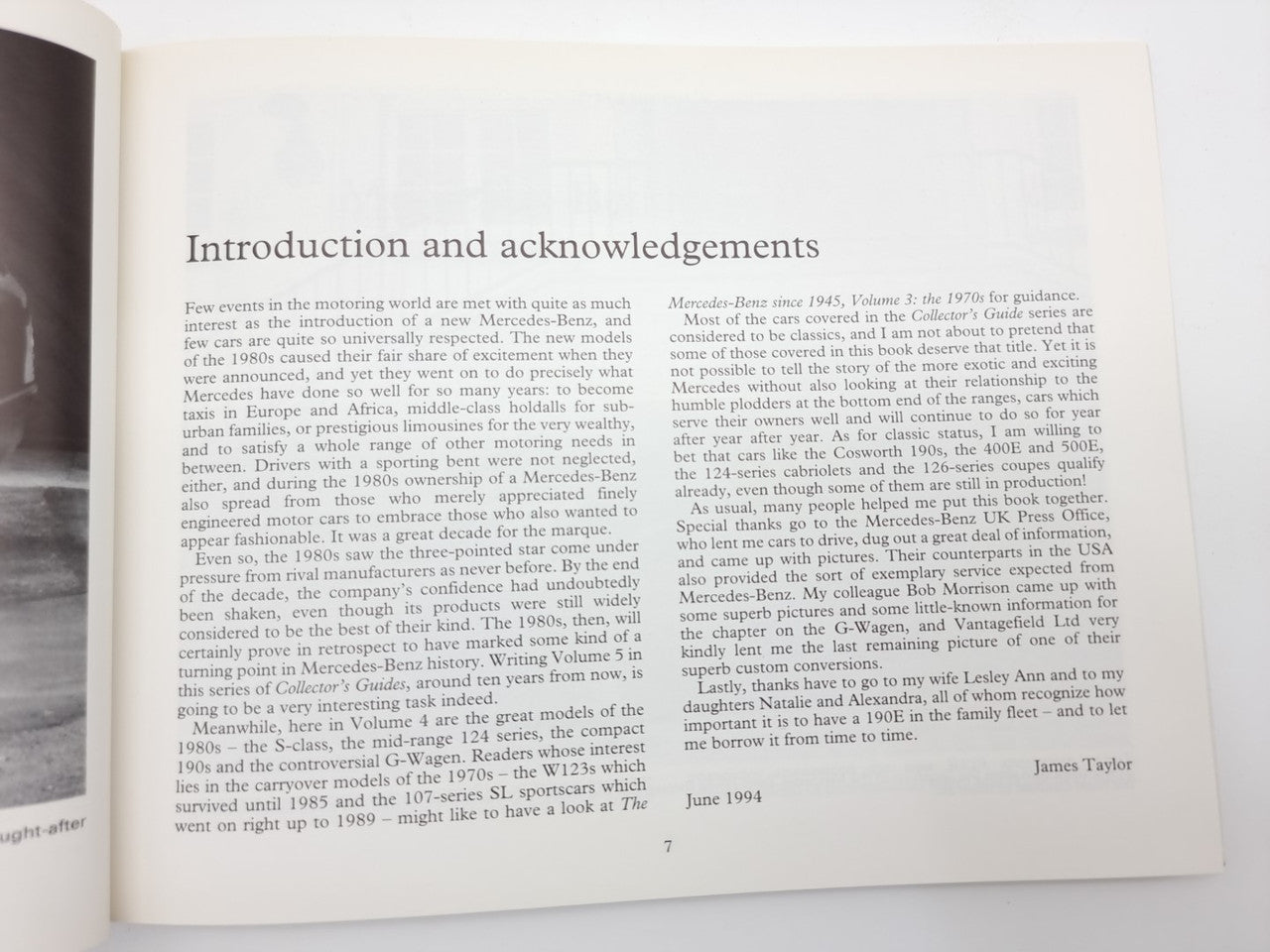 Mercedes-Benz since 1945 Vol. 4 The 1980's - 190, 200-320 and S-Class Collector's Guide (William Taylor, 1994)