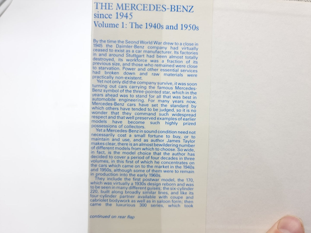 Mercedes-Benz since 1945 Vol. 1 The 1940s and 1950s  Collector's Guide