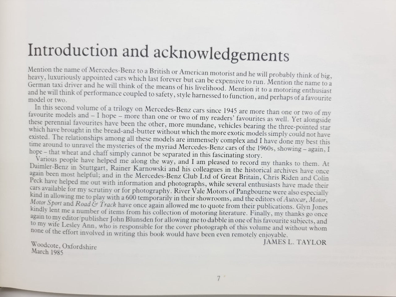 Mercedes-Benz since 1945 Vol. 2 The 1960s Collector's Guide (William Taylor, 1985)