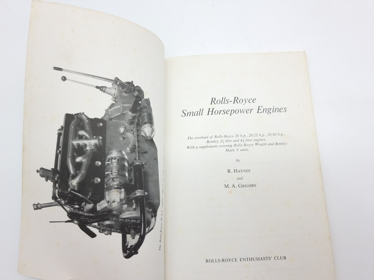 Rolls Royce Small Horsepower Engines Book (R. Haynes, M.A. Grisgsby, 1977)