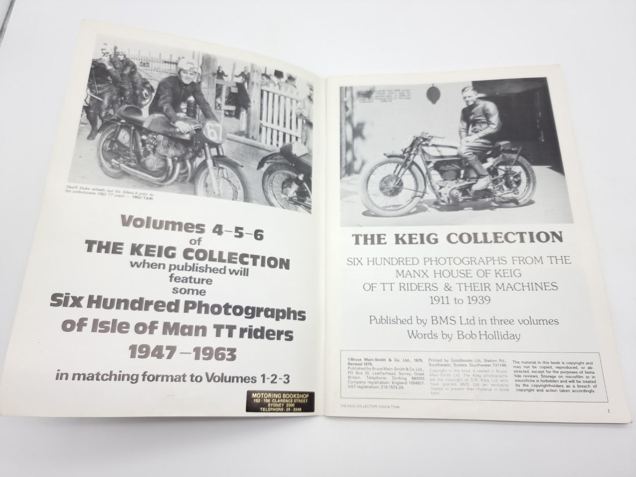 The Keig Collection Volume 3, A Picture Gallery of TT Riders and Their Machines 1911 - 1939 (S.R.Keig, Bob Holliday, 1975)