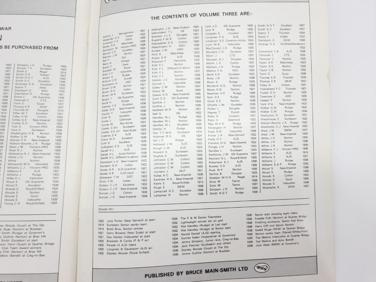 The Keig Collection Volume 3, A Picture Gallery of TT Riders and Their Machines 1911 - 1939 (S.R.Keig, Bob Holliday, 1975)