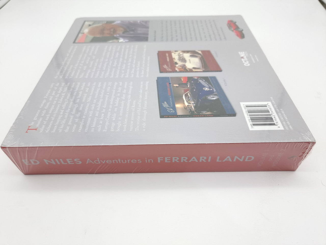 Hardcover book set box with photo collage on top and barcode, closed