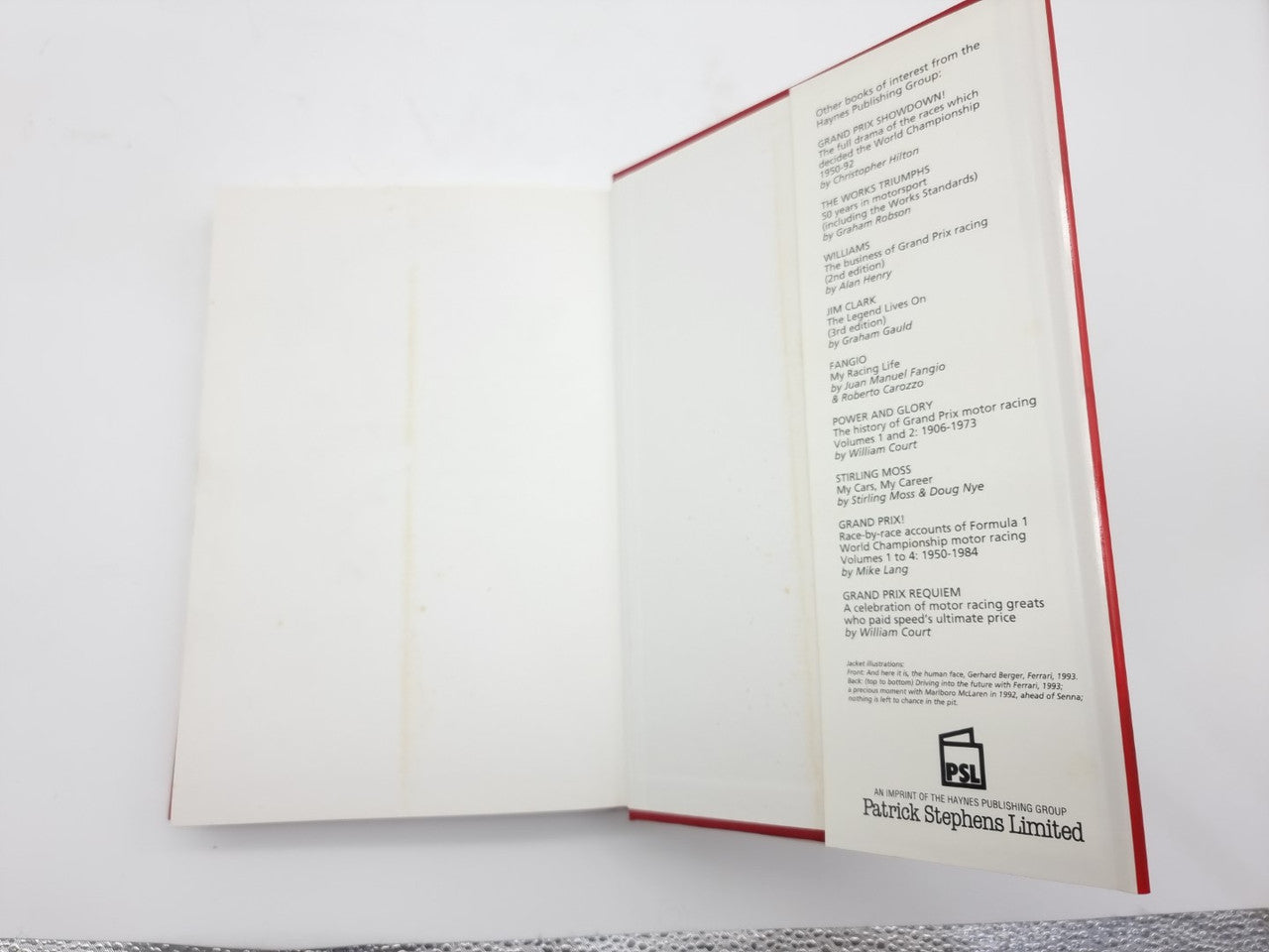 SIGNED Gerhard Berger - The Human Face of Formula 1 (Christopher Hilton, 1993)