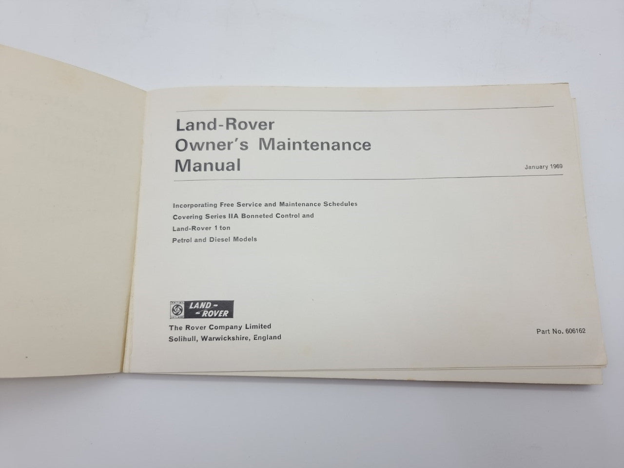Land-Rover Owner's Maintenance Manual