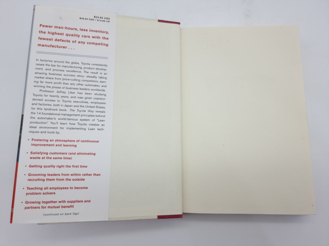 The Toyota Way 14 Management Principles (Jeffrey Liker, 2004)