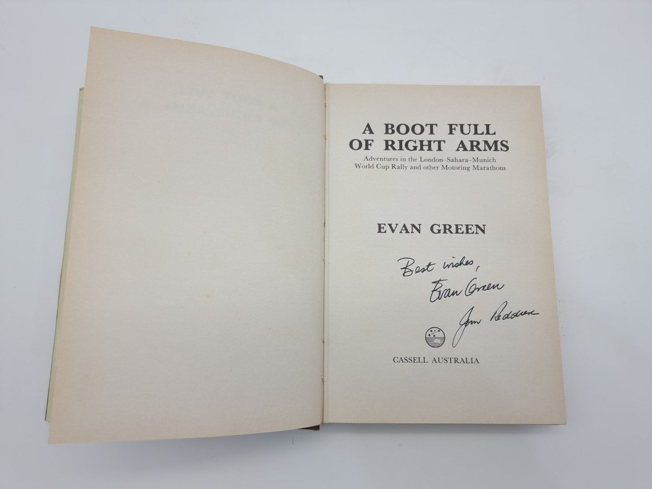 A Boot Full Of Right Arms SIGNED (Evan Green, 1975)
