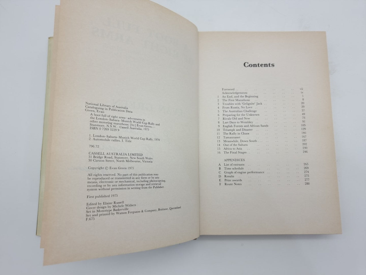 A Boot Full Of Right Arms SIGNED (Evan Green, 1975)