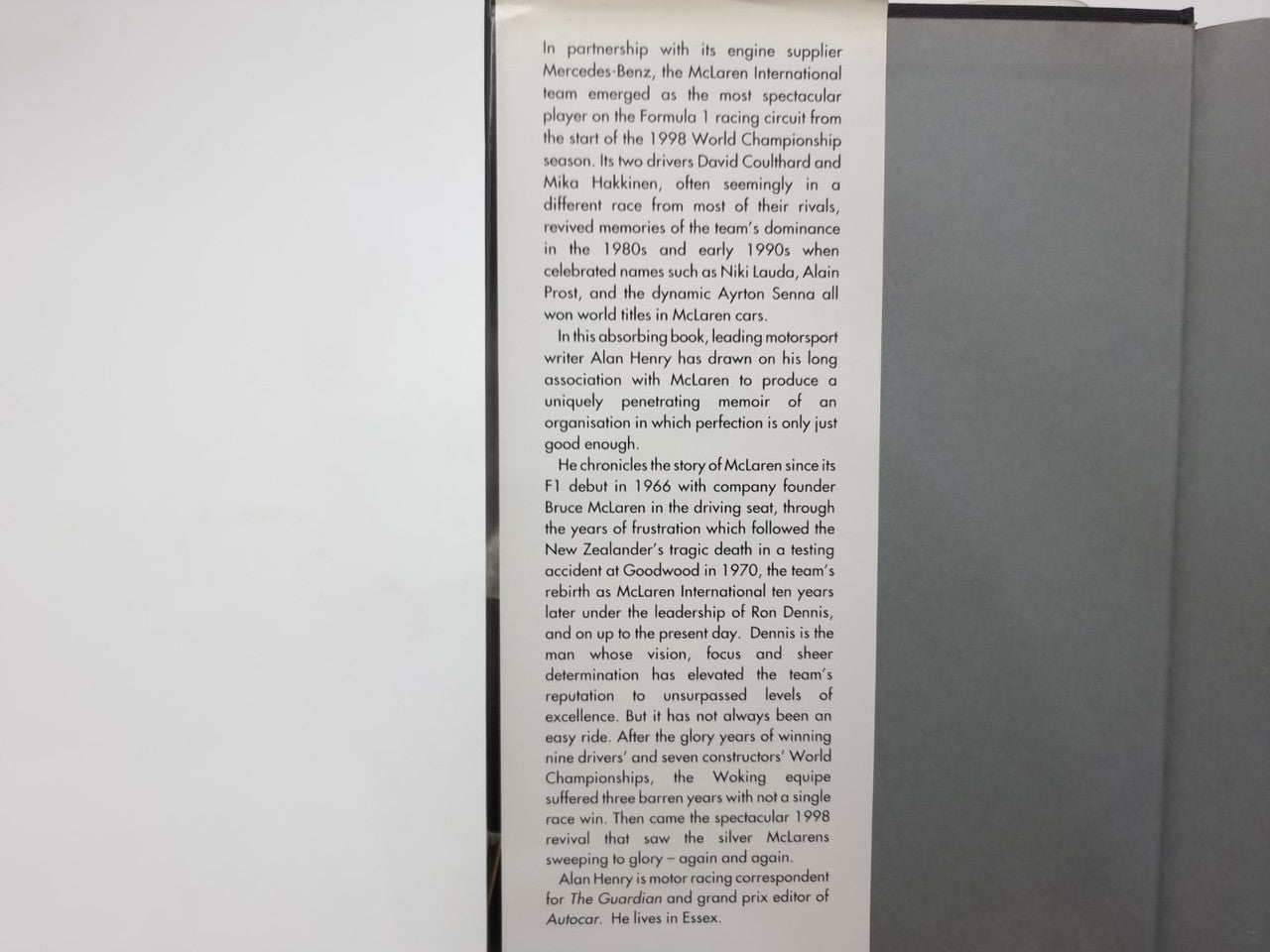 McLaren The Epic Years (Alan Henry, 1998 )