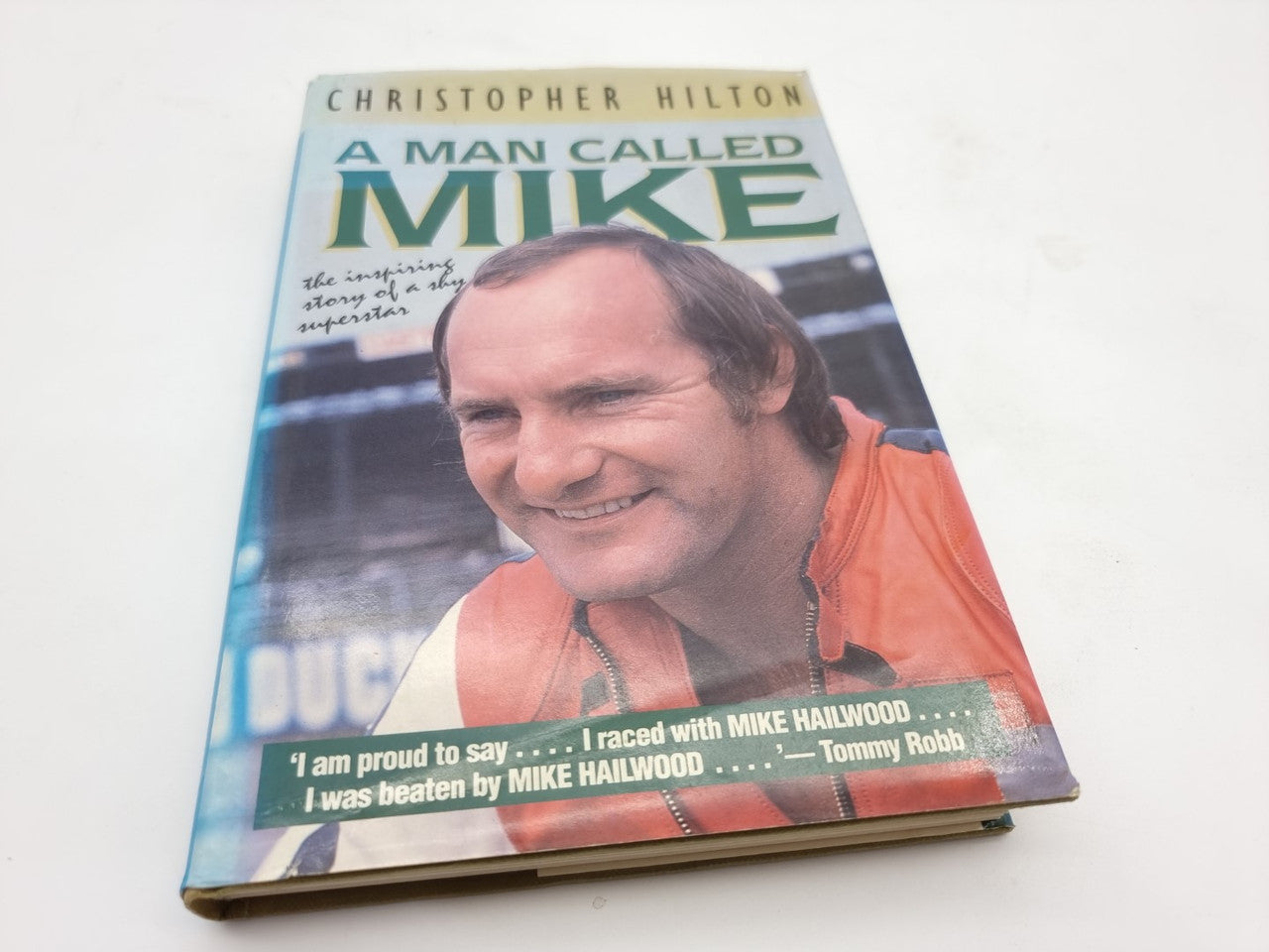 Book cover with man portrait and bold title 'A Man Called Mike'