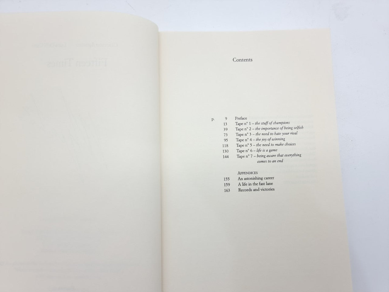 SIGNED Fifteen times - Giacomo Agostini (Giacomo Agostini, Luca Delli Carri, 2006)