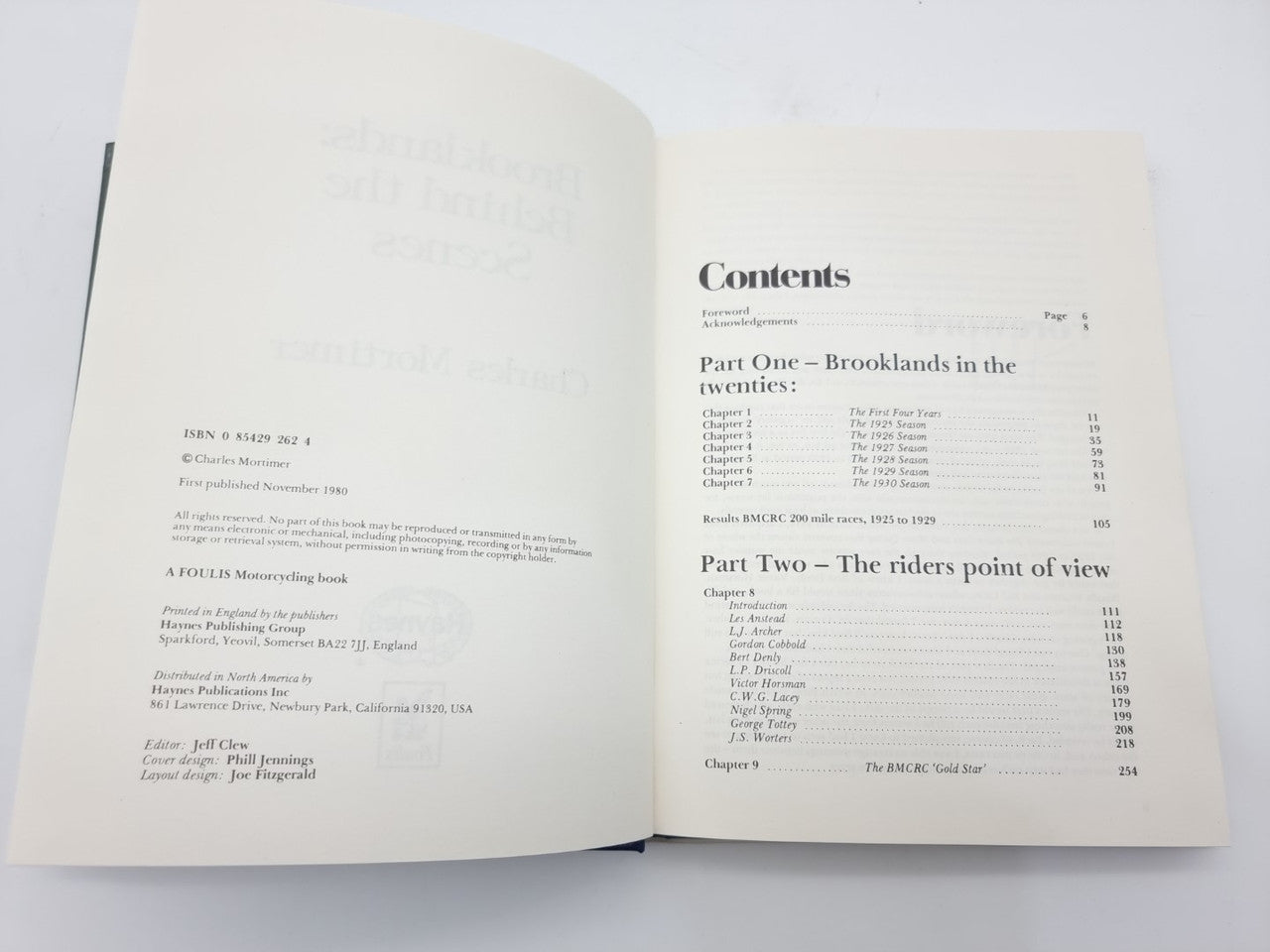 Open book pages showing “Contents” with section headings and page numbers.