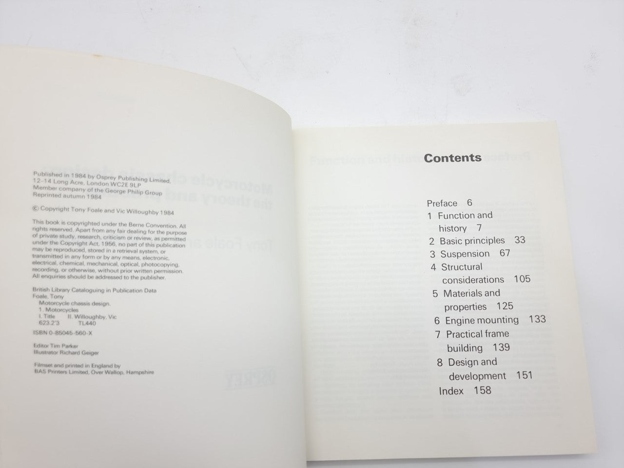 Motorcycle Chassis Design - The Theory and Practice (Tony Foale, Vic Willoughby, 1984)
