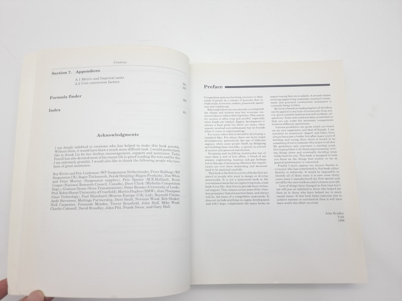 The Racing Motorcycle A Technical Guide for Constructors, Volume 1 (John Bradley, 1996)