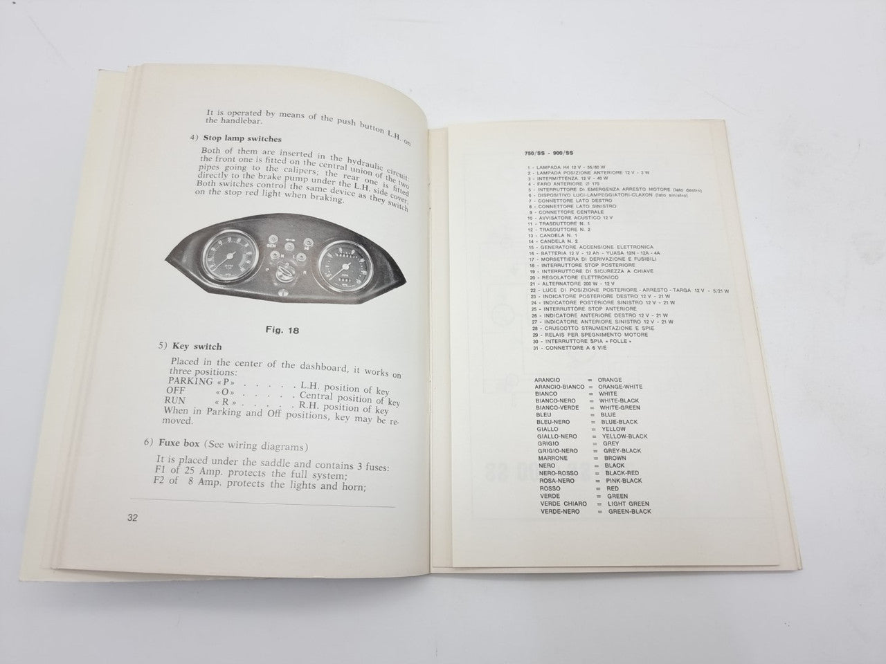 Ducati 750ss, 900ss Desmo Instructions for Use and Maintenance