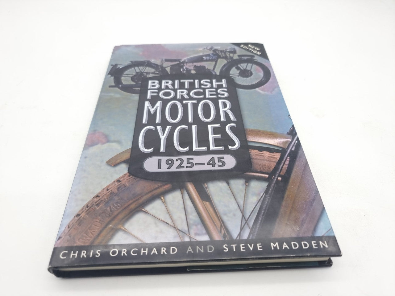 Hardcover book cover titled British Forces Motor Cycles 1925–45 with author names