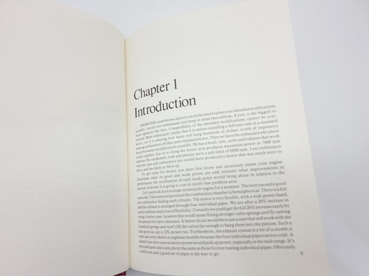 Open book showing Chapter 1 Introduction page with multiple paragraph blocks
