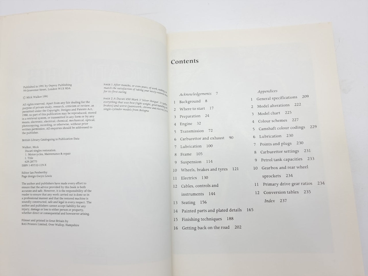 Ducati Singles Restoration (Mick Walker, 1991)