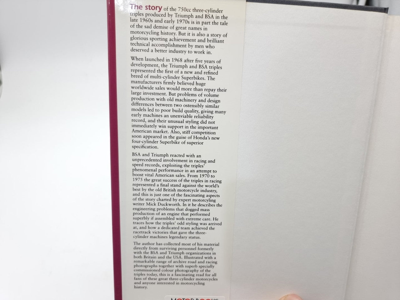 Triumph & BSA Triples Complete Story of the Trident & Rocket 3 (Mick Duckworth, 1997)