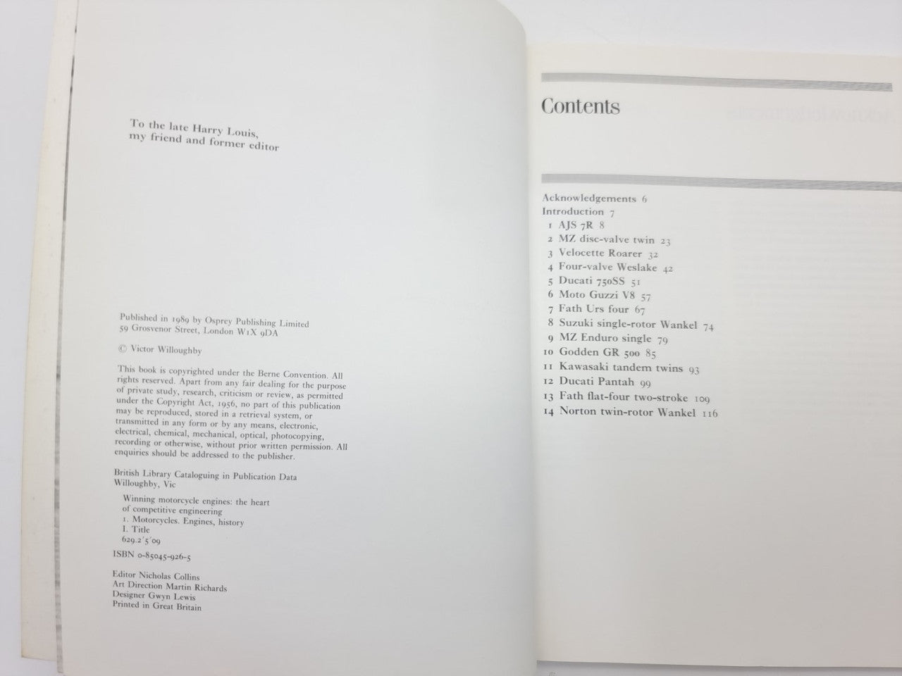 Winning Motorcycle Engines (Vic Willoughby, 1989)