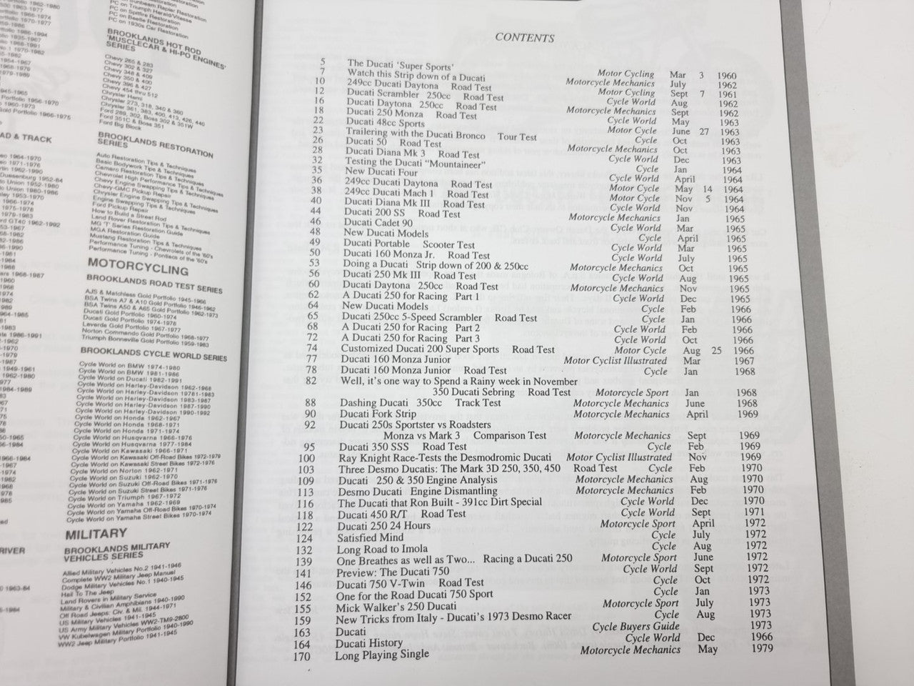 Ducati 1960 - 1973 Gold Portfolio (Brooklands Books)