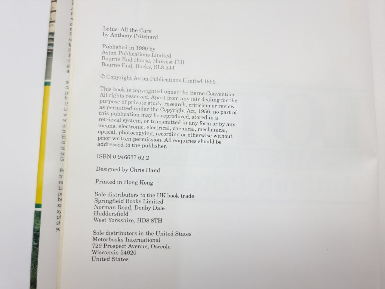 Book back page with publisher and copyright text on a white layout