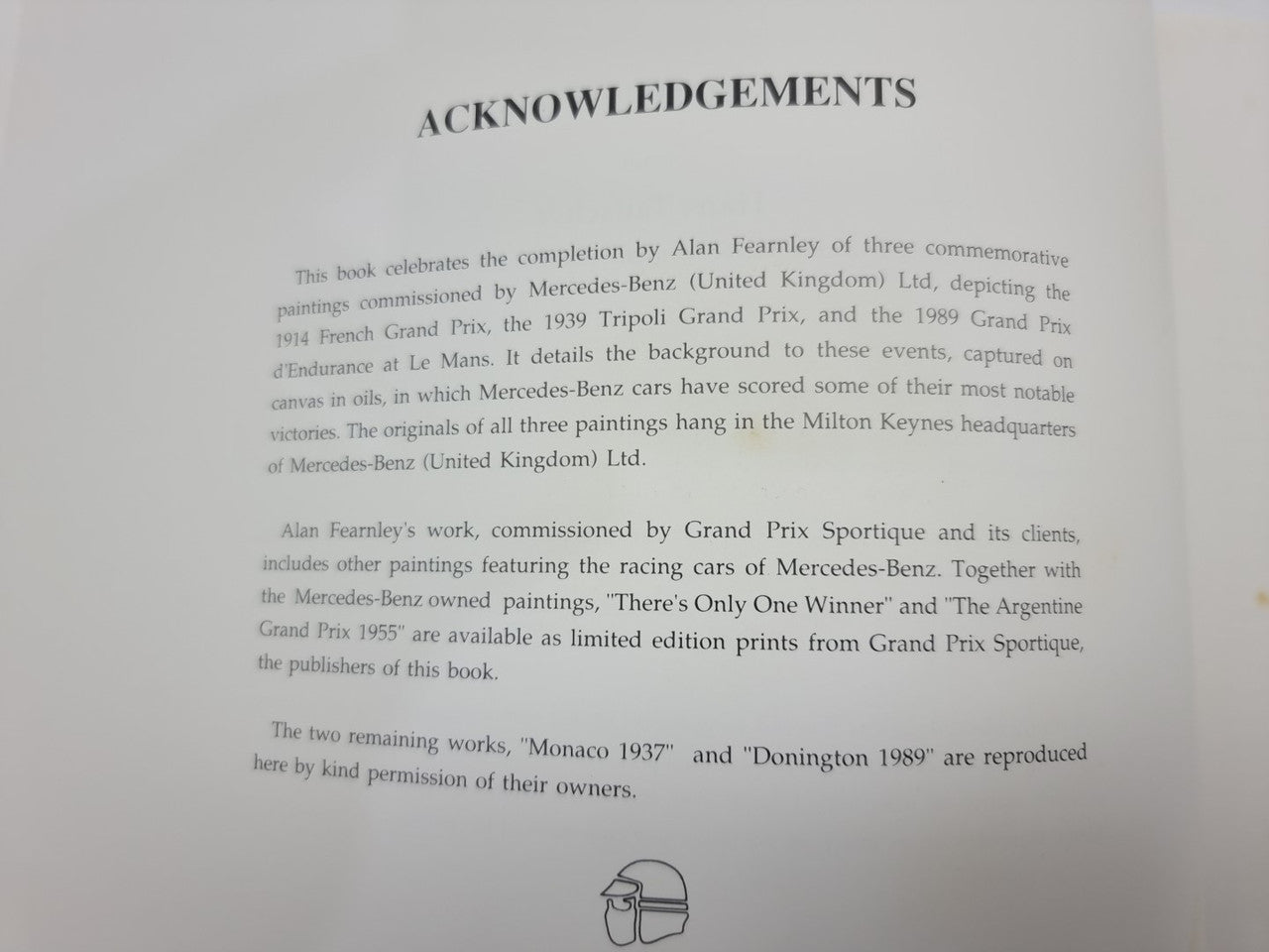 Mercedes Benz The Art Of Alan Fearnley (Eric Dymock, 1990 SIGNED)