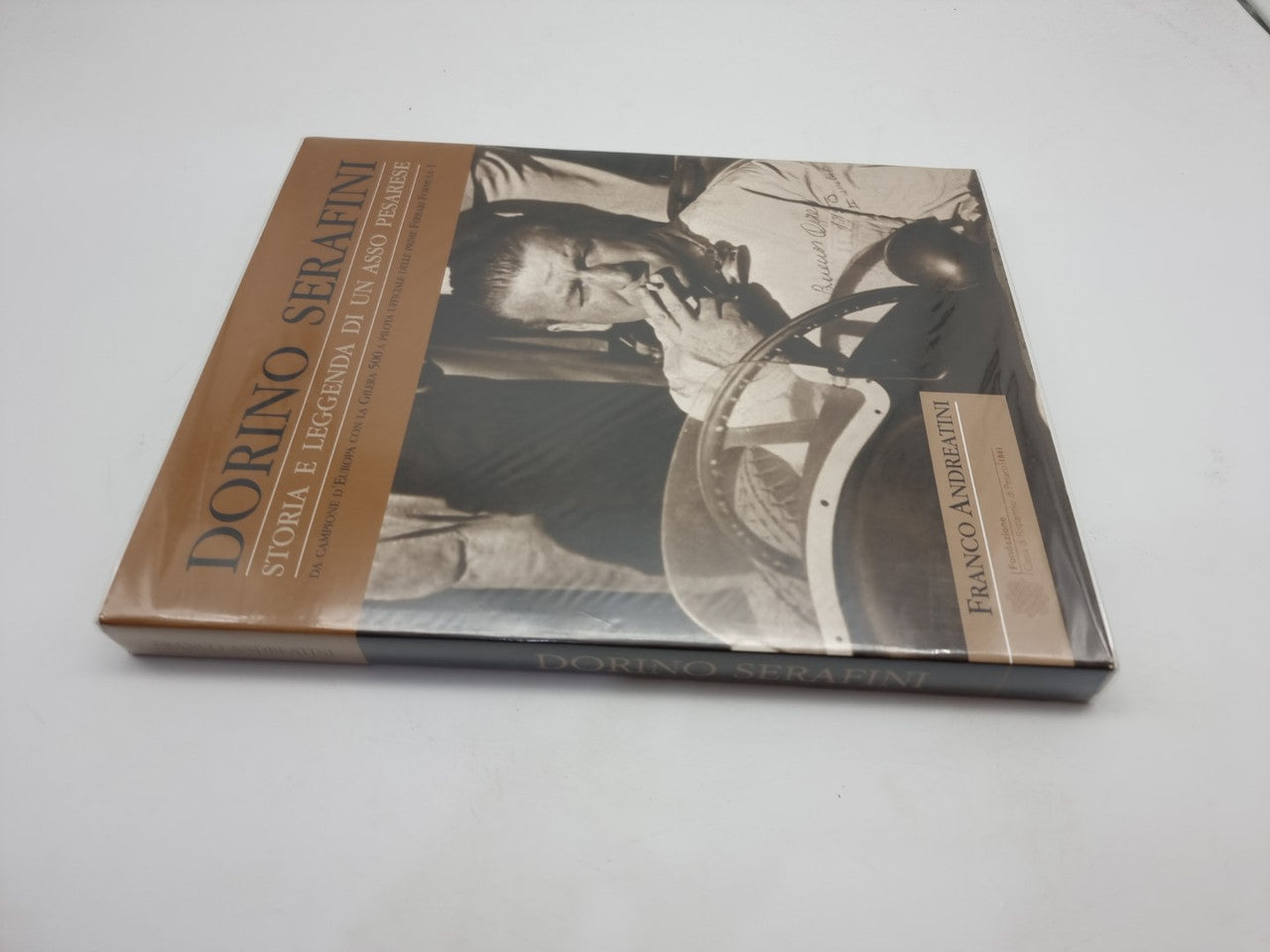 Dorino Serafini story-legend book, front cover with sepia rider photo and spine text