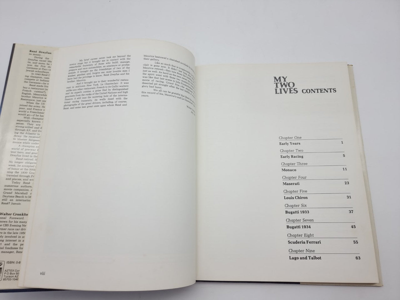 My Two Lives - Race Driver To Restauranter SIGNED (Rene Dreyfus, 1983)