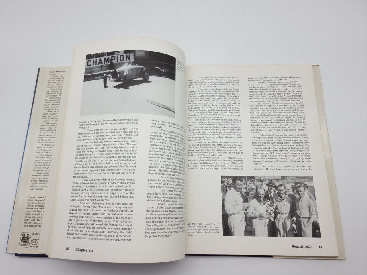My Two Lives - Race Driver To Restauranter SIGNED (Rene Dreyfus, 1983)