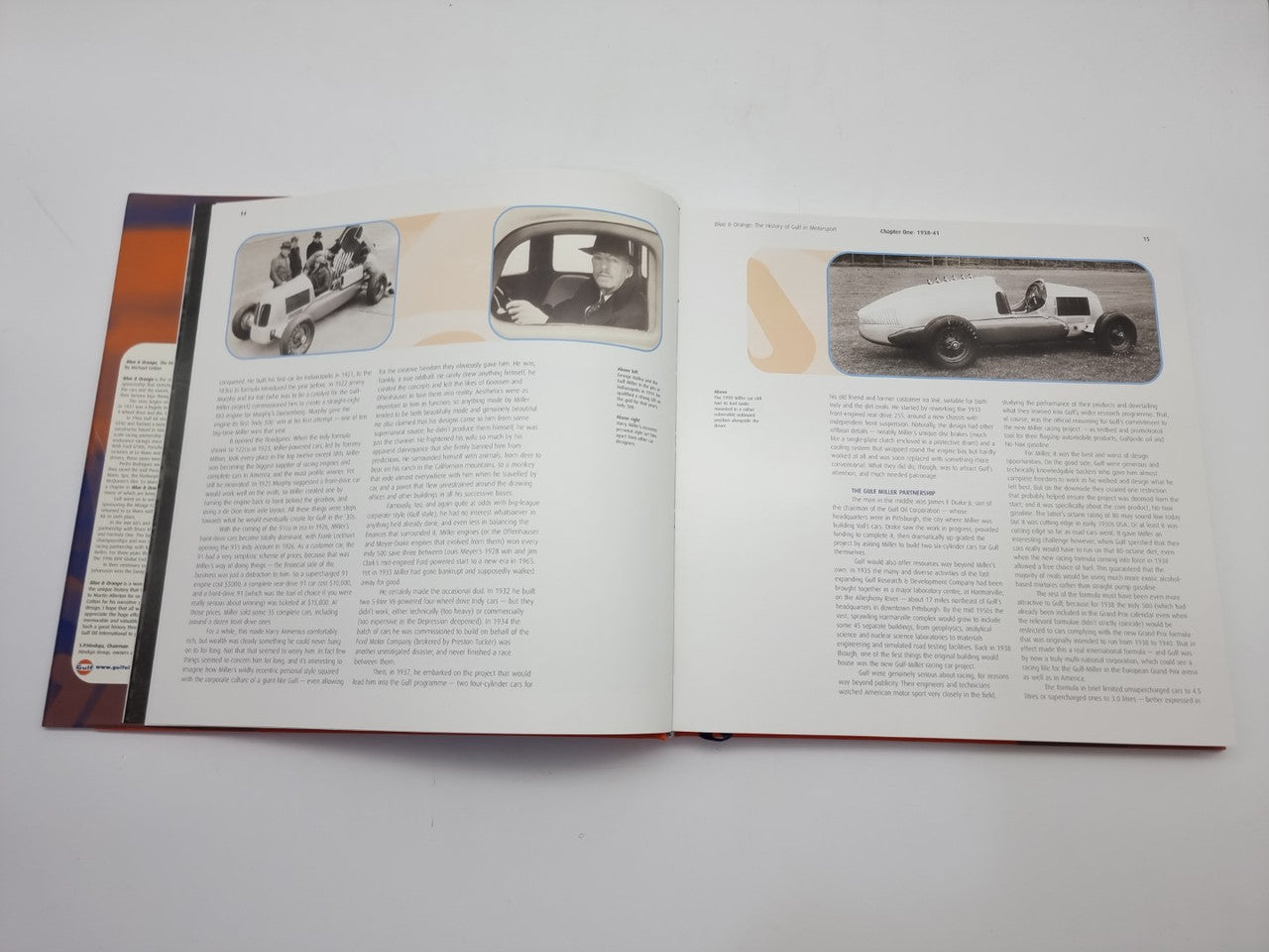 Blue and Orange The History of Gulf in Motorsport (Signed Derek Bell, M. Cotton, 2004)